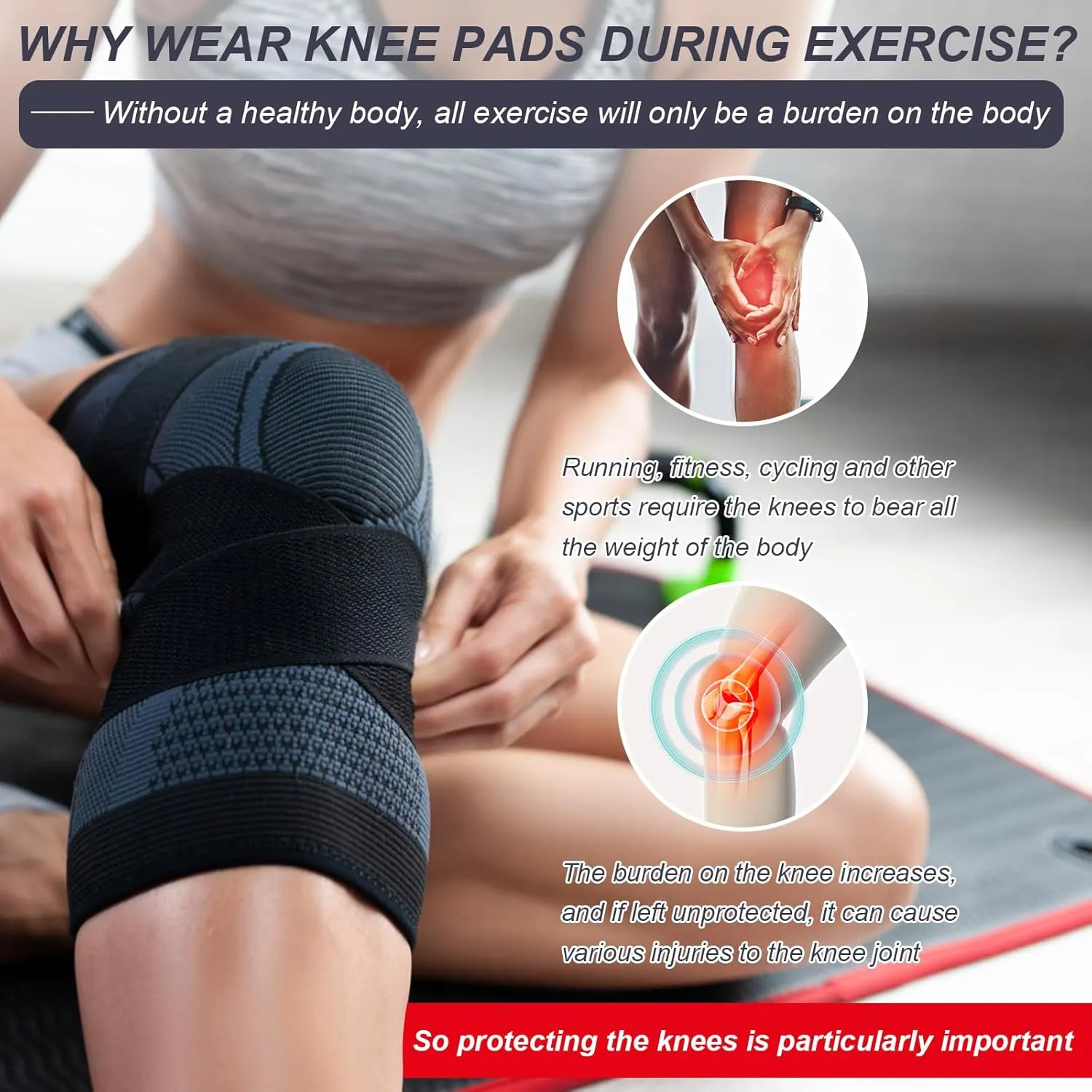 2Pack Compression Knee Brace for Women & Men,Knee Support Compression Sets,Knitted Pressure Non-slip Sports Knee Pads for Workout Running Knee Pain Gym Dancing,Arthritis Pain Relief (XL)
