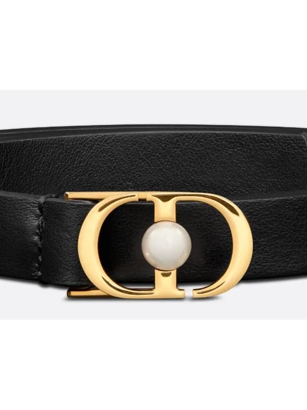 30 Montaigne Jolie 15MM Smooth Calfskin Belt Black
