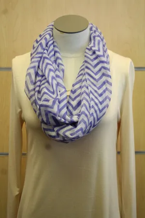 ADO | Infinity Indigo and White Chevron Scarf