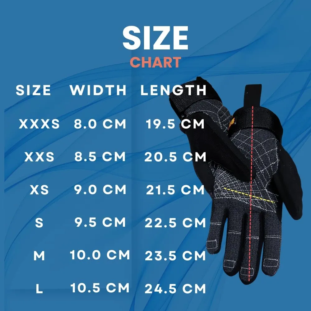 Apex Black Light Weight Water Ski Gloves UV Protection Sailing Gloves Men Women