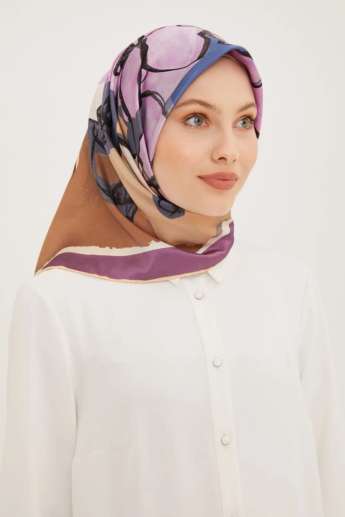 Armine Arty Floral Silk Scarf #6