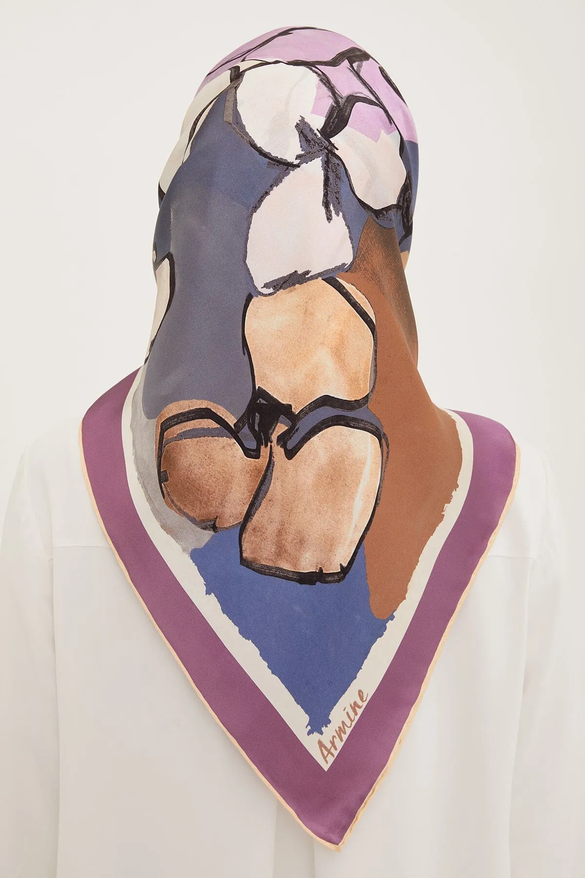 Armine Arty Floral Silk Scarf #6