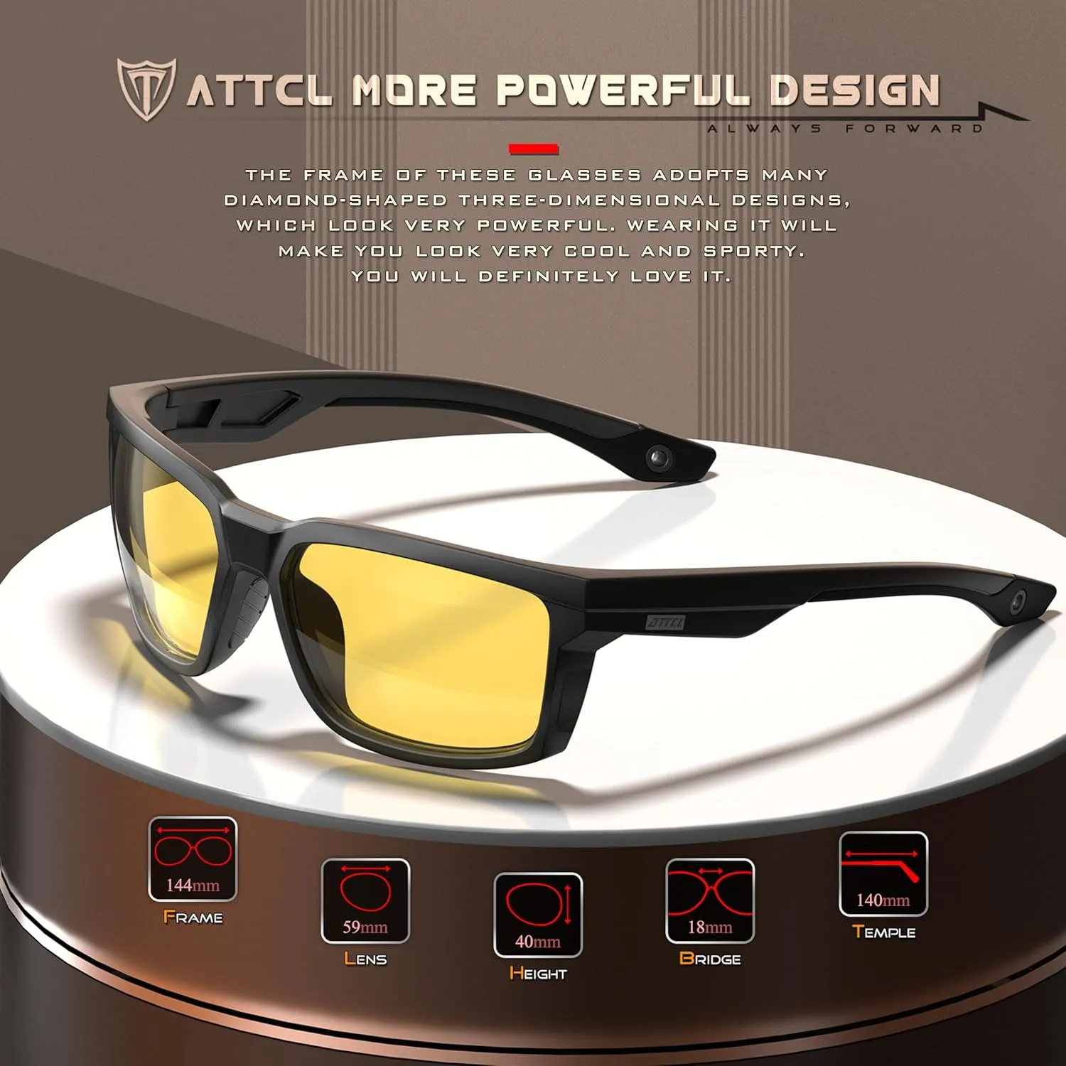 ATTCL Men's Polarized Sport Sunglasses with UV400 Protection for Driving, Fishing, and Outdoor Activities