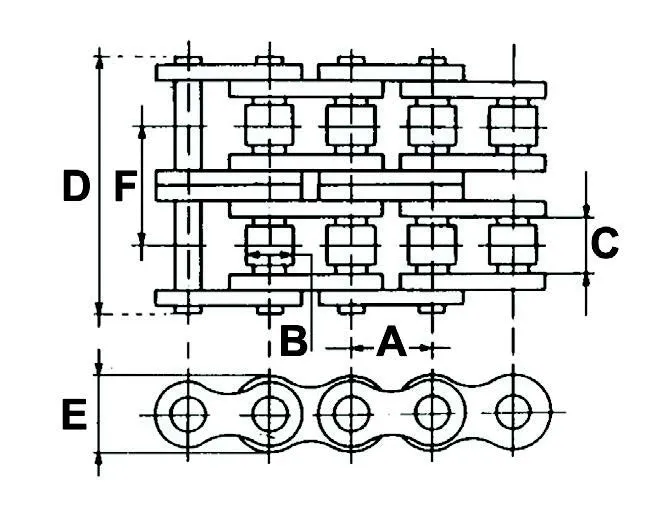 BS - British Standard Chain - Duplex 08B-2