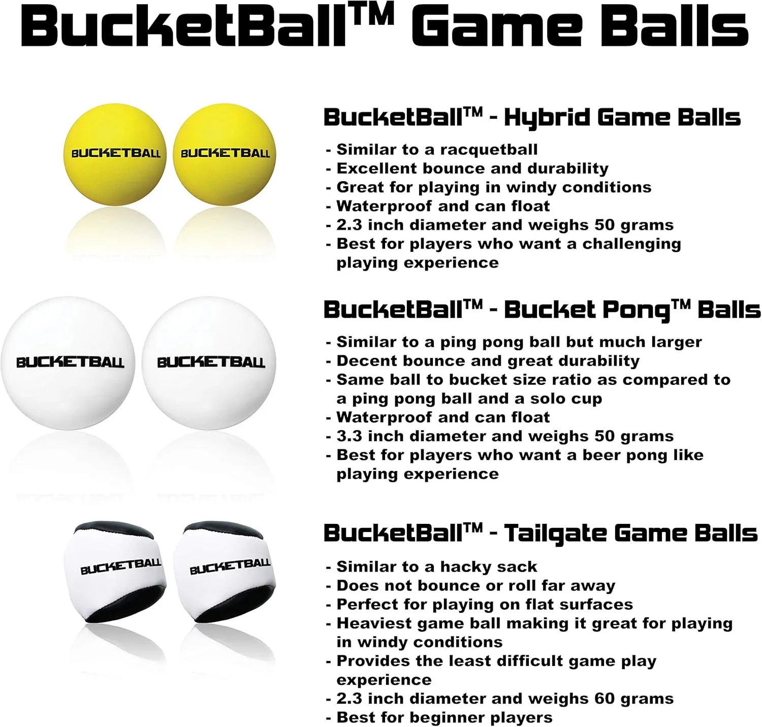 BucketBall Game Balls
