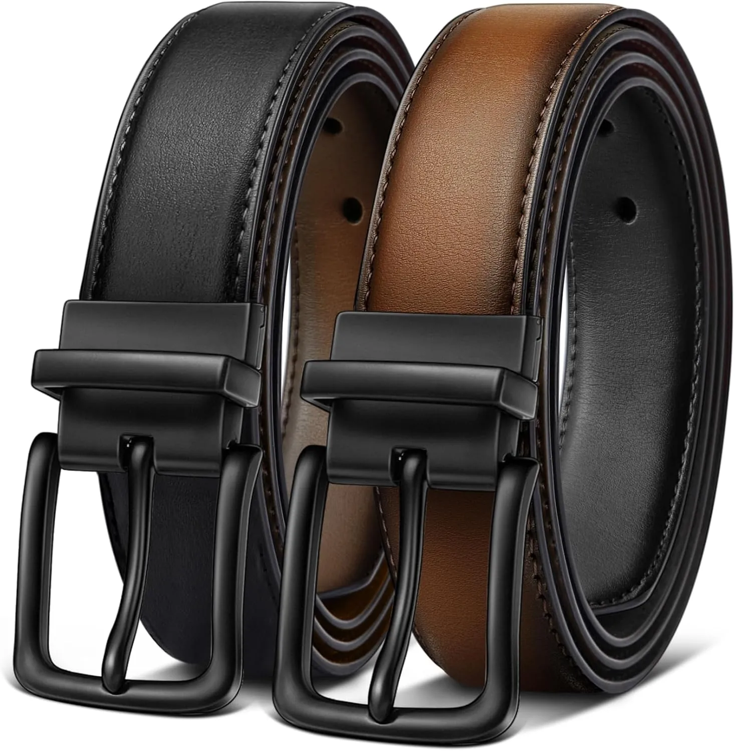 BULLIANT Men's Belt,Reversible Belt Adjustable For Gift Men 1.25??Cut For Fit-2 Sides in 1 Belt(Not 2)