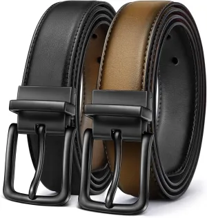 BULLIANT Men's Belt,Reversible Belt Adjustable For Gift Men 1.25??Cut For Fit-2 Sides in 1 Belt(Not 2)