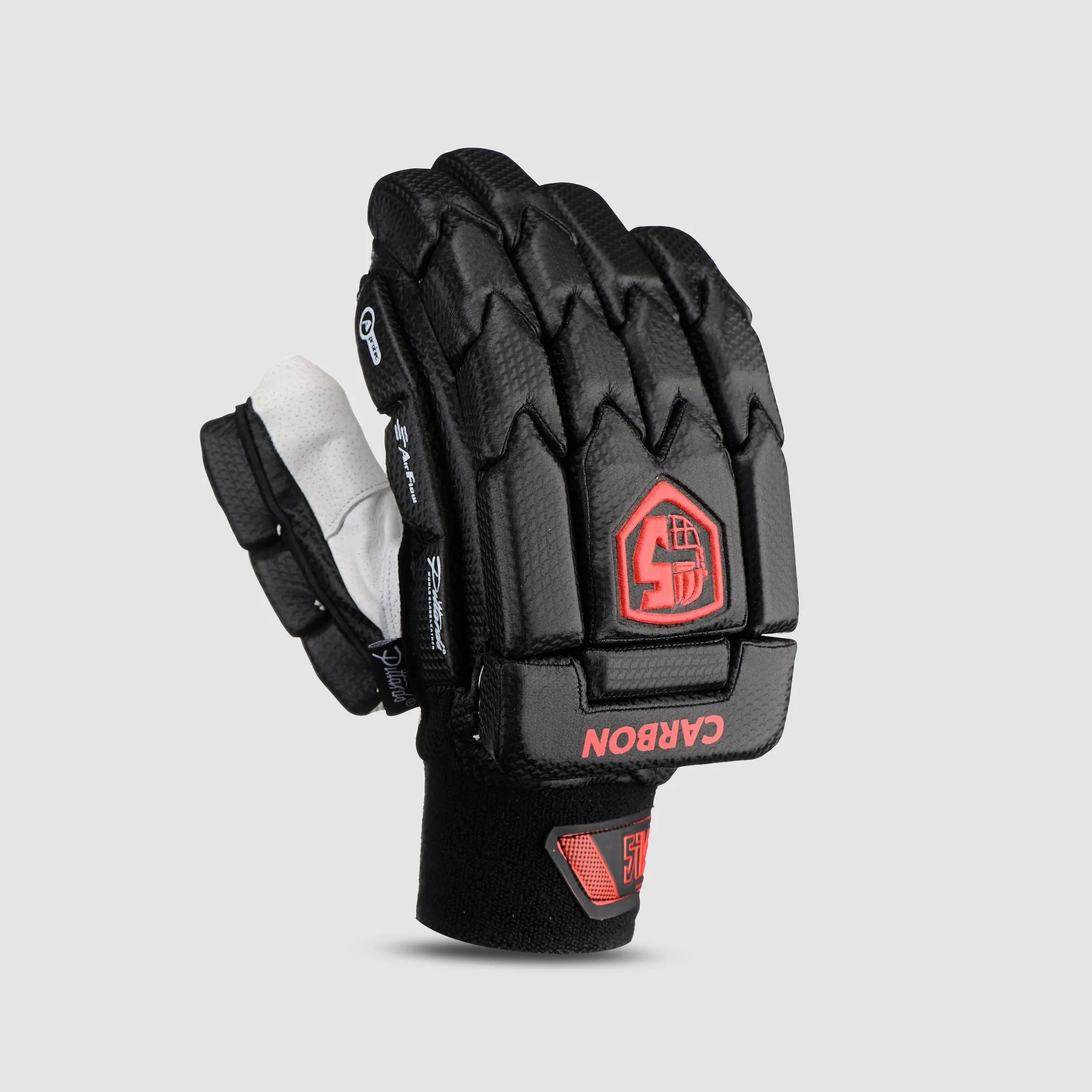 Carbon Batting Gloves - Pure Black