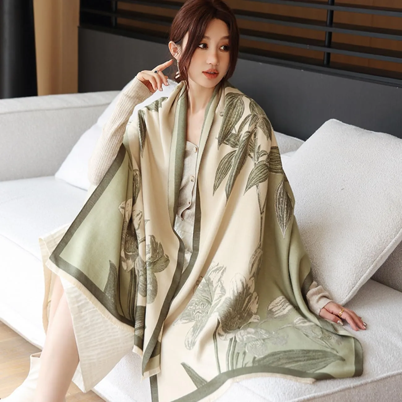Cashmere Feel Winter Scarf for Women Large Pashmina Blanket Scarf Cashmere Wrap for Women Fall Winter Shawl