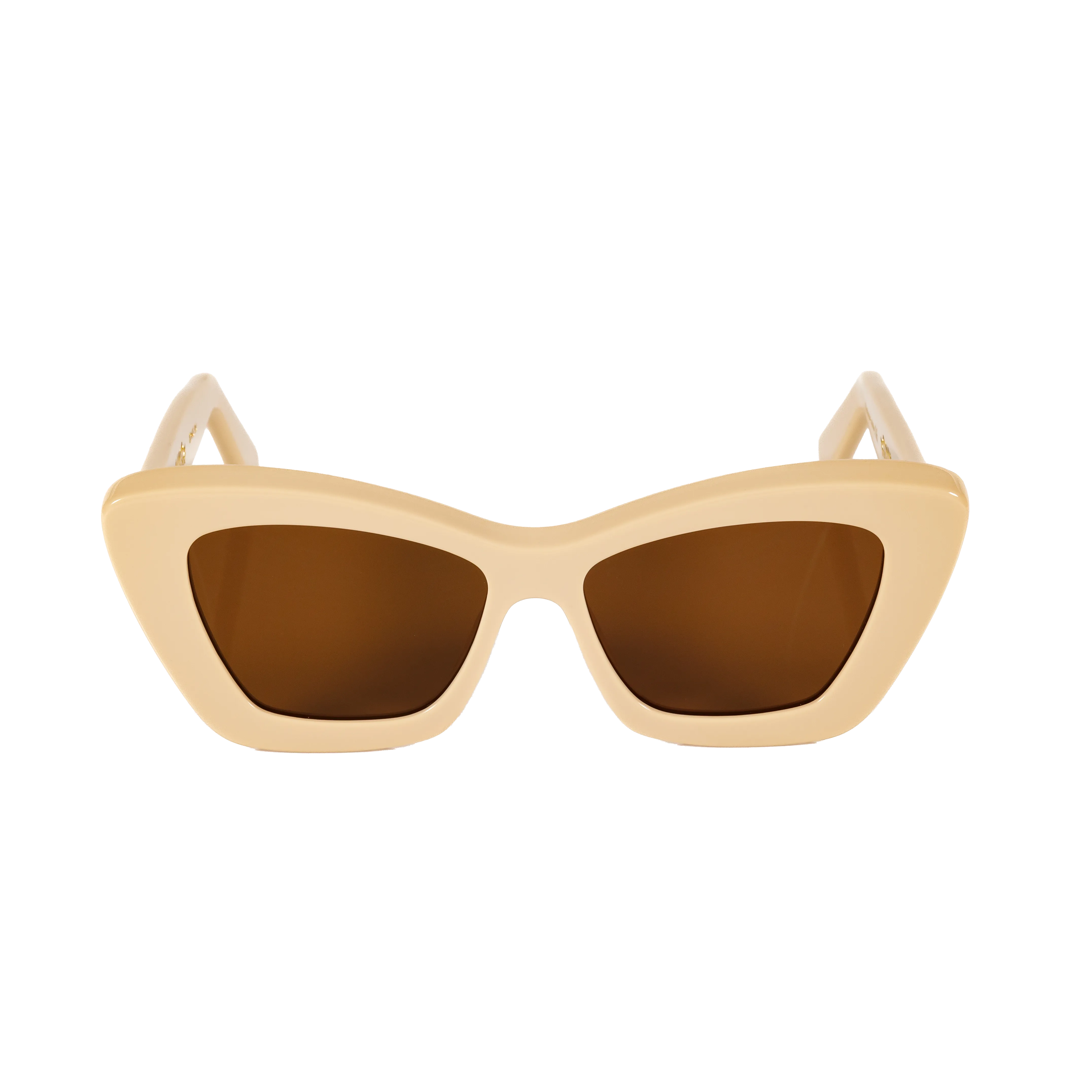 Cat-Eye Sunglasses in Black, Black Lenses