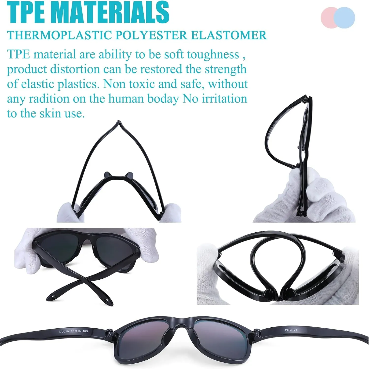 COASION Bendable Flexible Polarized Newborn Baby Sunglasses with Strap for Infant Boys Girls Age 0-12 Months CA8042