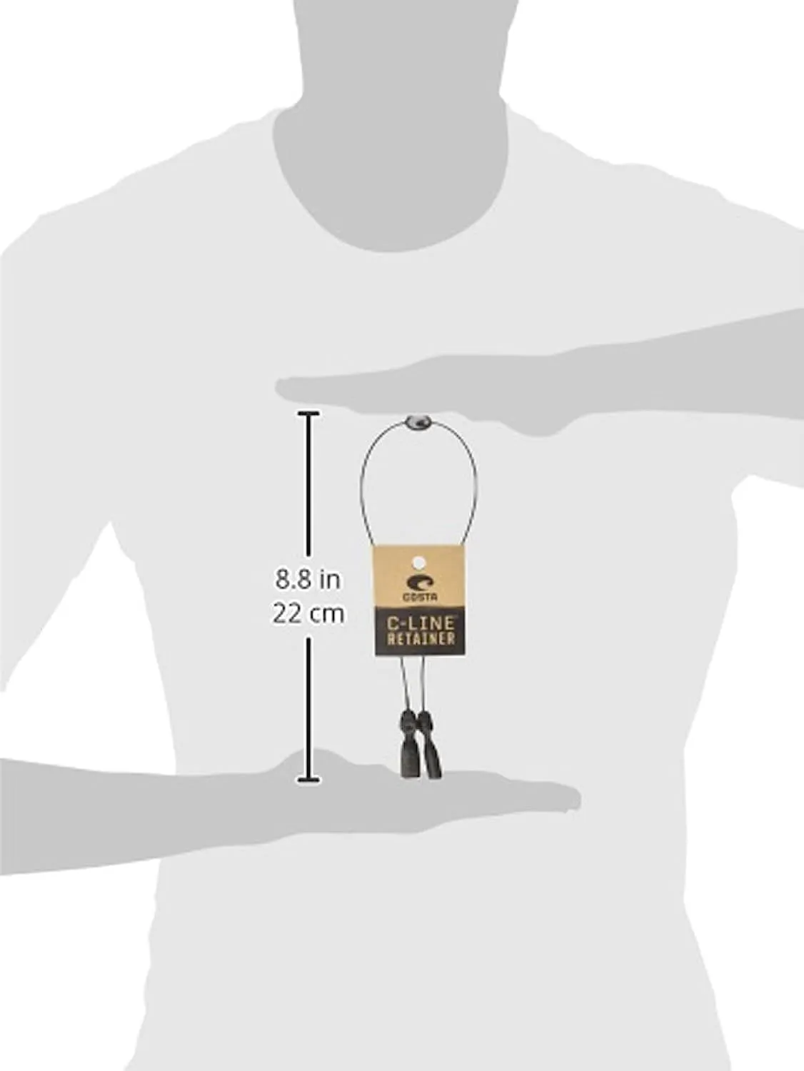 Costa Del Mar BODY_STRAP Costa C-Line Retainer, Black, 20in