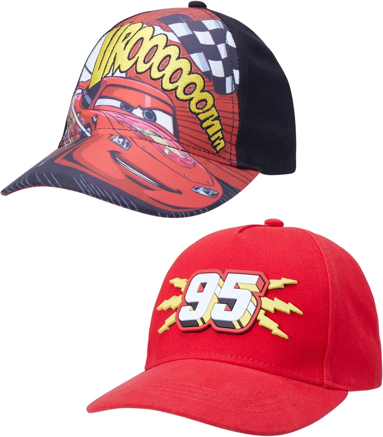 Disney Boys Baseball Hat, Lightning McQueen Adjustable Cap For Toddler 2-4 Or Kids Ages 4-7