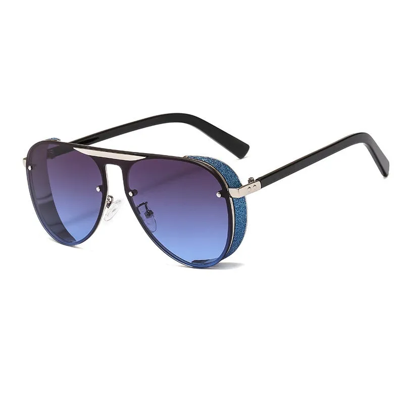 Ernie Glitter Rim Aviator Sunglasses - 7 Colors