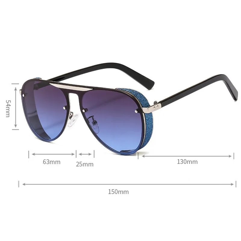 Ernie Glitter Rim Aviator Sunglasses - 7 Colors
