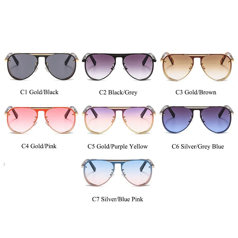 Ernie Glitter Rim Aviator Sunglasses - 7 Colors