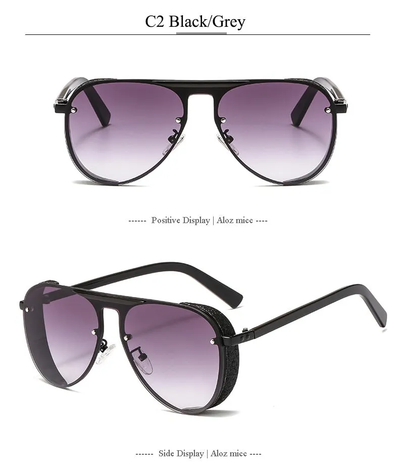 Ernie Glitter Rim Aviator Sunglasses - 7 Colors