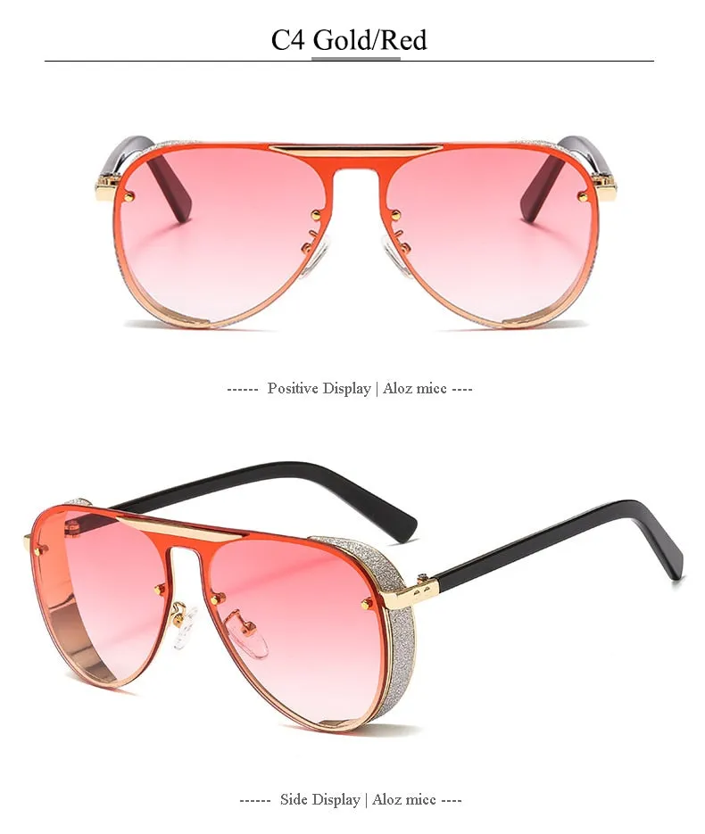 Ernie Glitter Rim Aviator Sunglasses - 7 Colors
