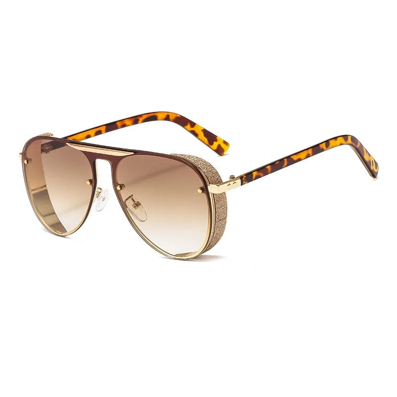 Ernie Glitter Rim Aviator Sunglasses - 7 Colors
