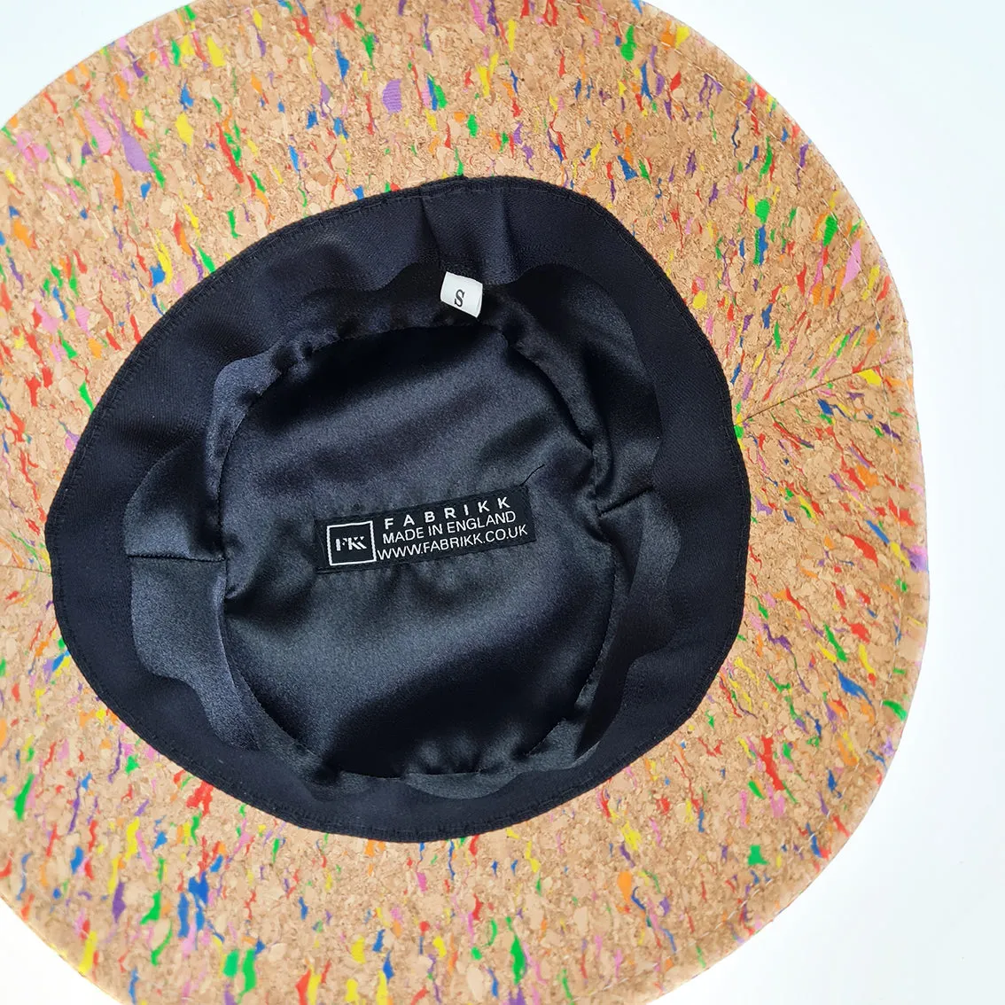 FABRIKK Montecristo Eco Cork Bucket Hat | Natural Rainbow Fleck | Vegan Hat