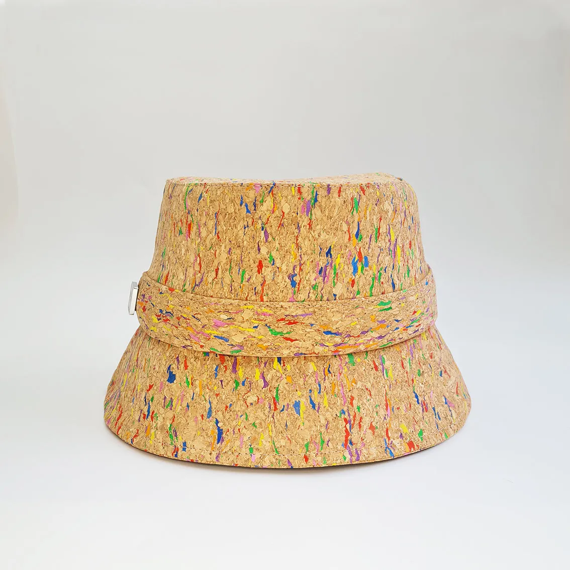 FABRIKK Montecristo Eco Cork Bucket Hat | Natural Rainbow Fleck | Vegan Hat