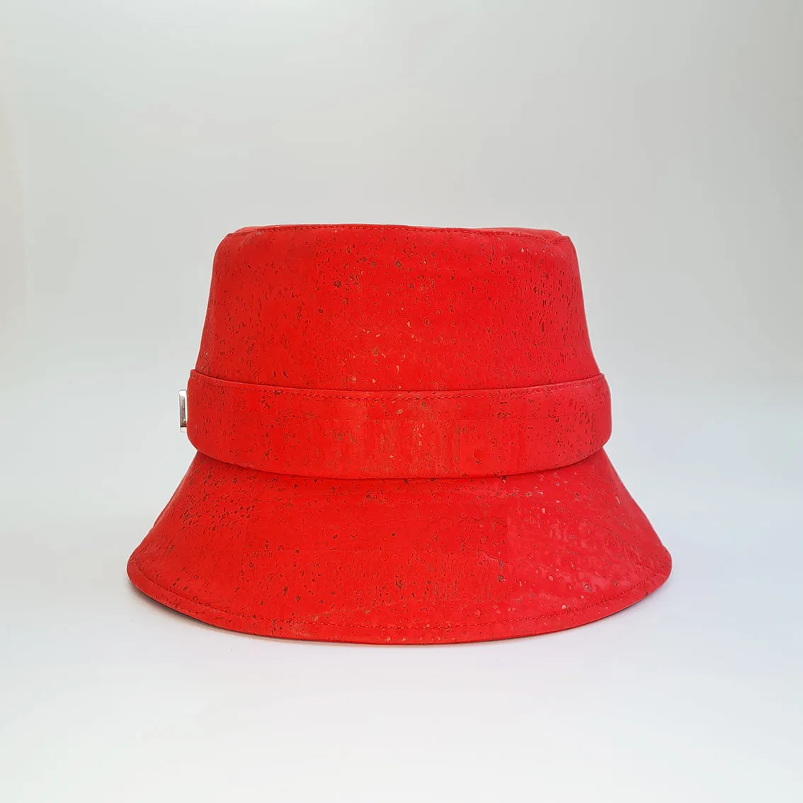 FABRIKK Montecristo Eco Cork Bucket Hat | Red | Vegan Hat