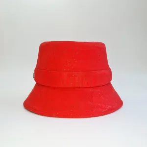 FABRIKK Montecristo Eco Cork Bucket Hat | Red | Vegan Hat