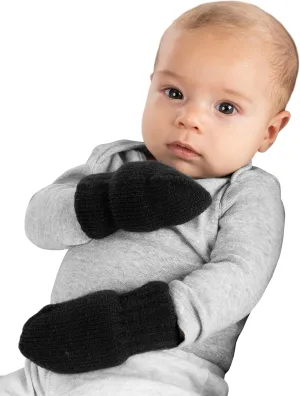 Funky Junque Baby Boy Mittens Newborn, Fleece Lined No Thumb Soft Double Layer Knit Gloves, Infant Mittens 0-9 Months