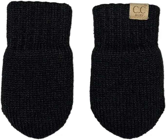 Funky Junque Baby Boy Mittens Newborn, Fleece Lined No Thumb Soft Double Layer Knit Gloves, Infant Mittens 0-9 Months