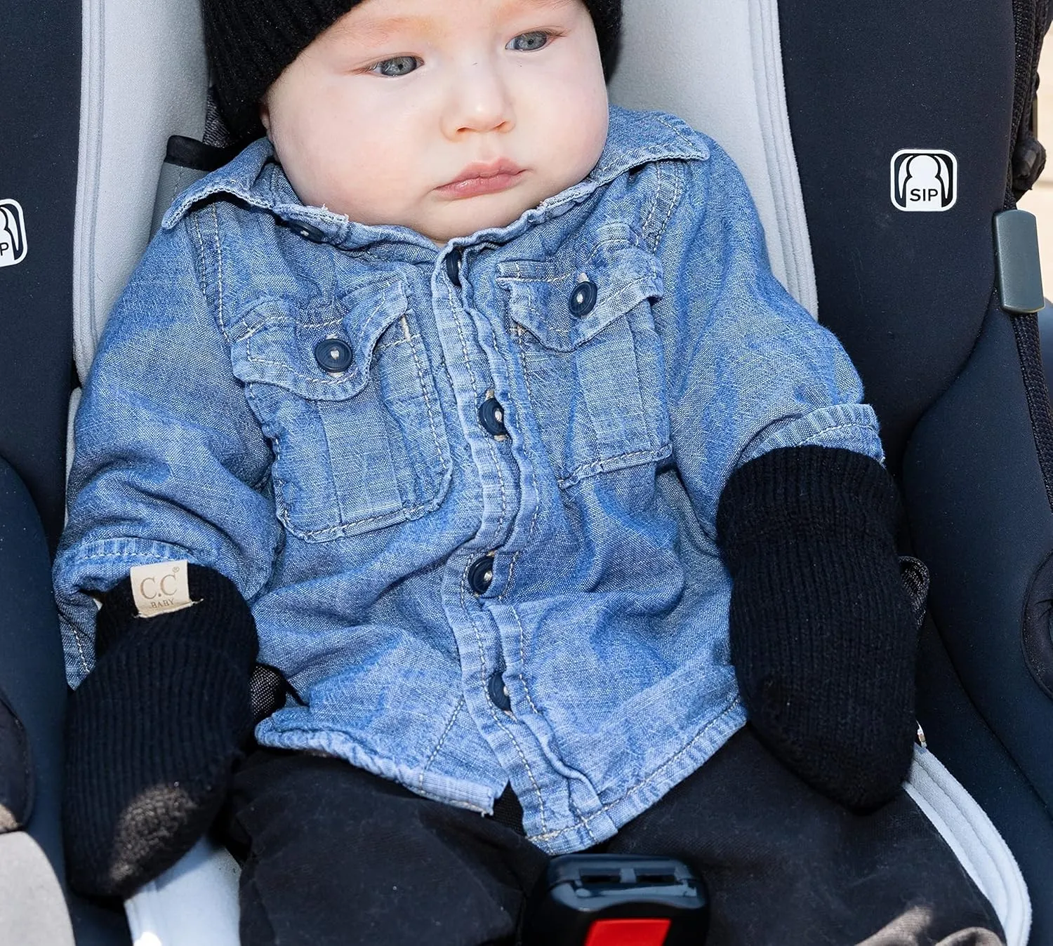 Funky Junque Baby Boy Mittens Newborn, Fleece Lined No Thumb Soft Double Layer Knit Gloves, Infant Mittens 0-9 Months