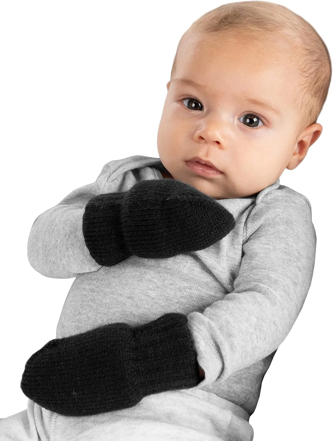 Funky Junque Baby Boy Mittens Newborn, Fleece Lined No Thumb Soft Double Layer Knit Gloves, Infant Mittens 0-9 Months