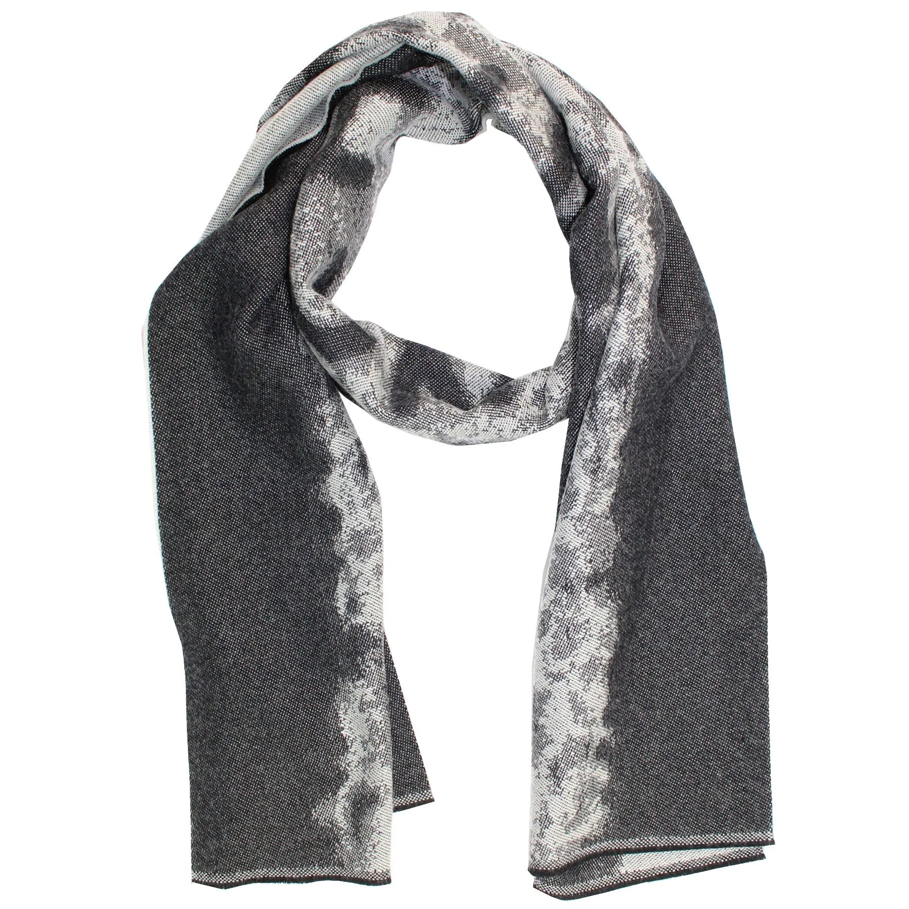Givenchy Scarf Gray Black Logo Design - Wool Shawl FINAL SALE