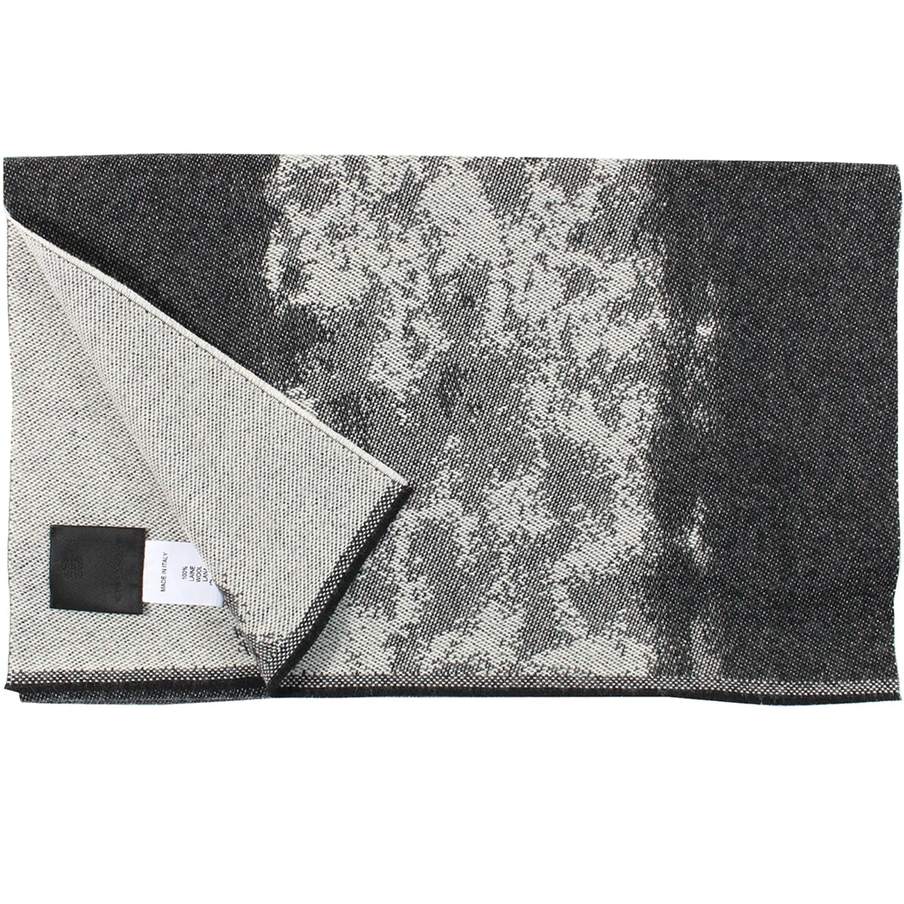 Givenchy Scarf Gray Black Logo Design - Wool Shawl FINAL SALE