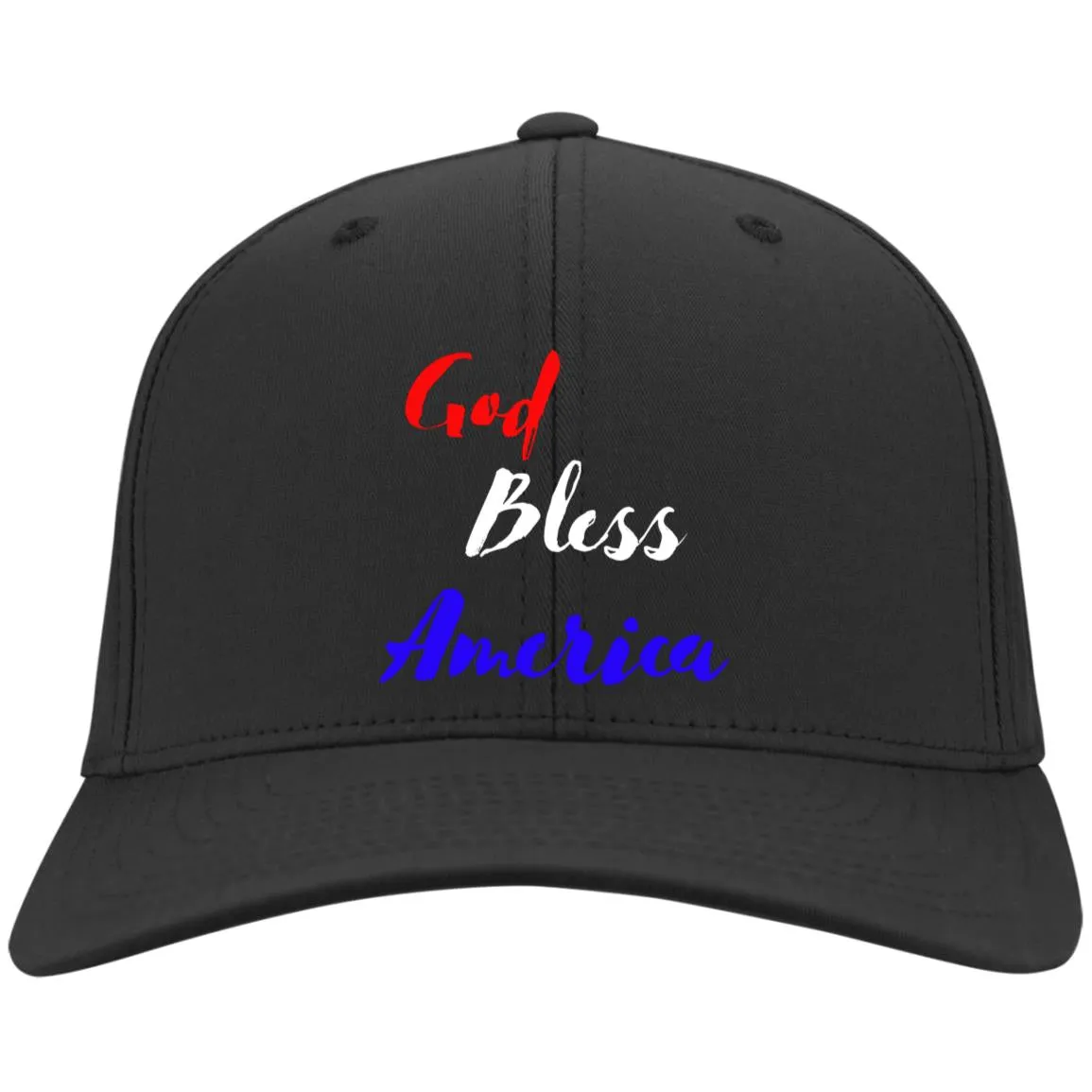 God bless America red white blue CP80 Embroidered Twill Cap