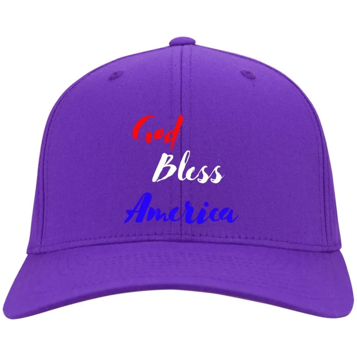 God bless America red white blue CP80 Embroidered Twill Cap