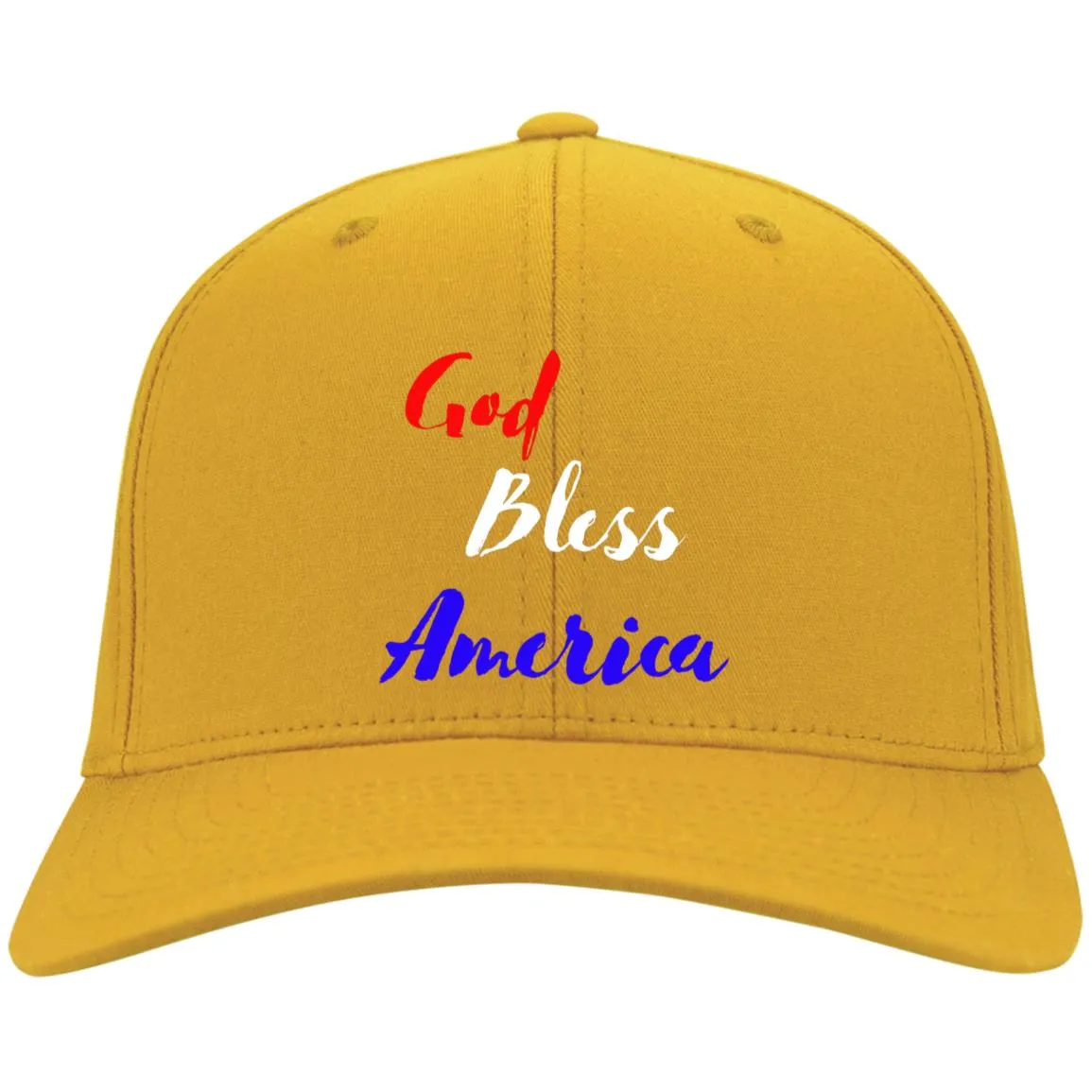God bless America red white blue CP80 Embroidered Twill Cap