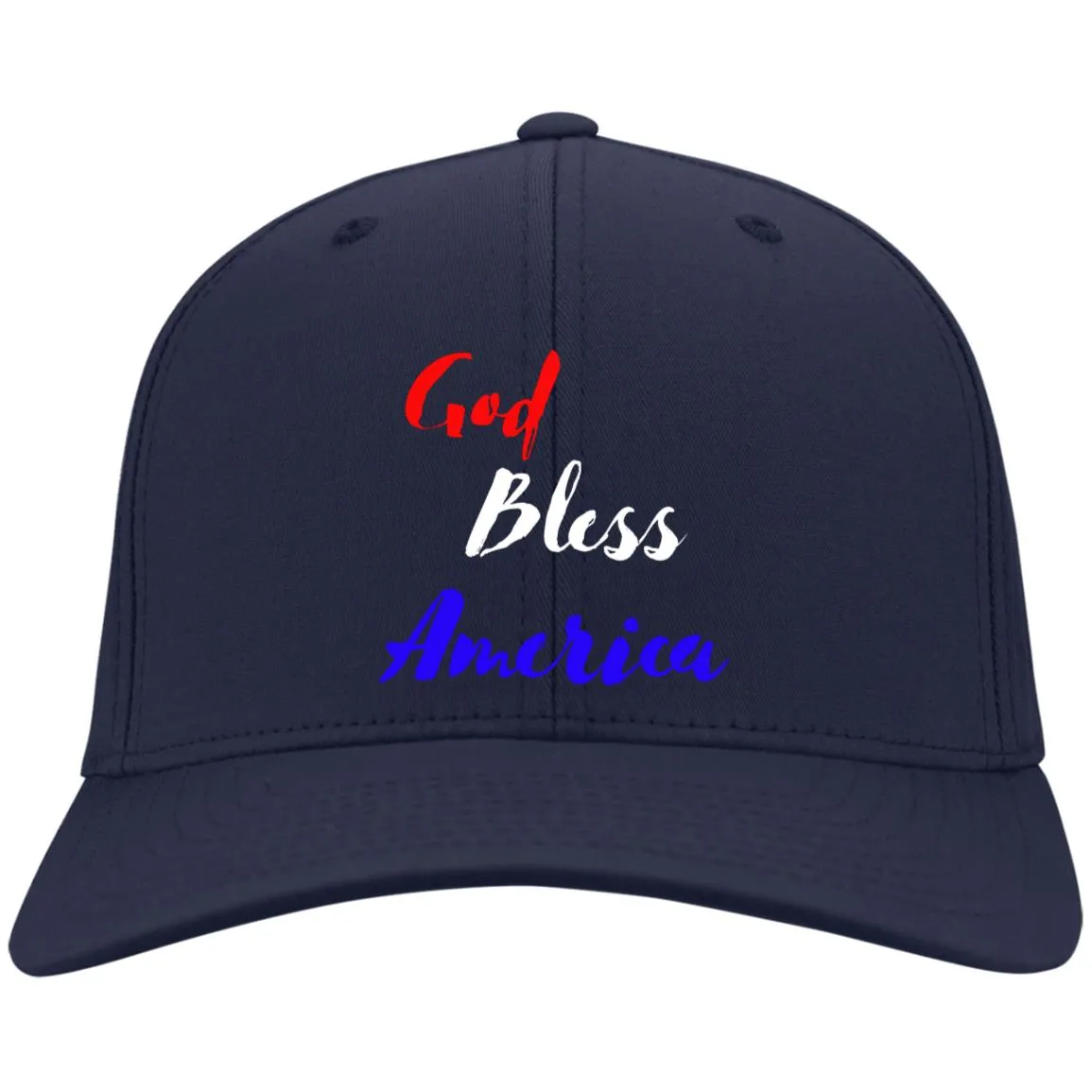 God bless America red white blue CP80 Embroidered Twill Cap