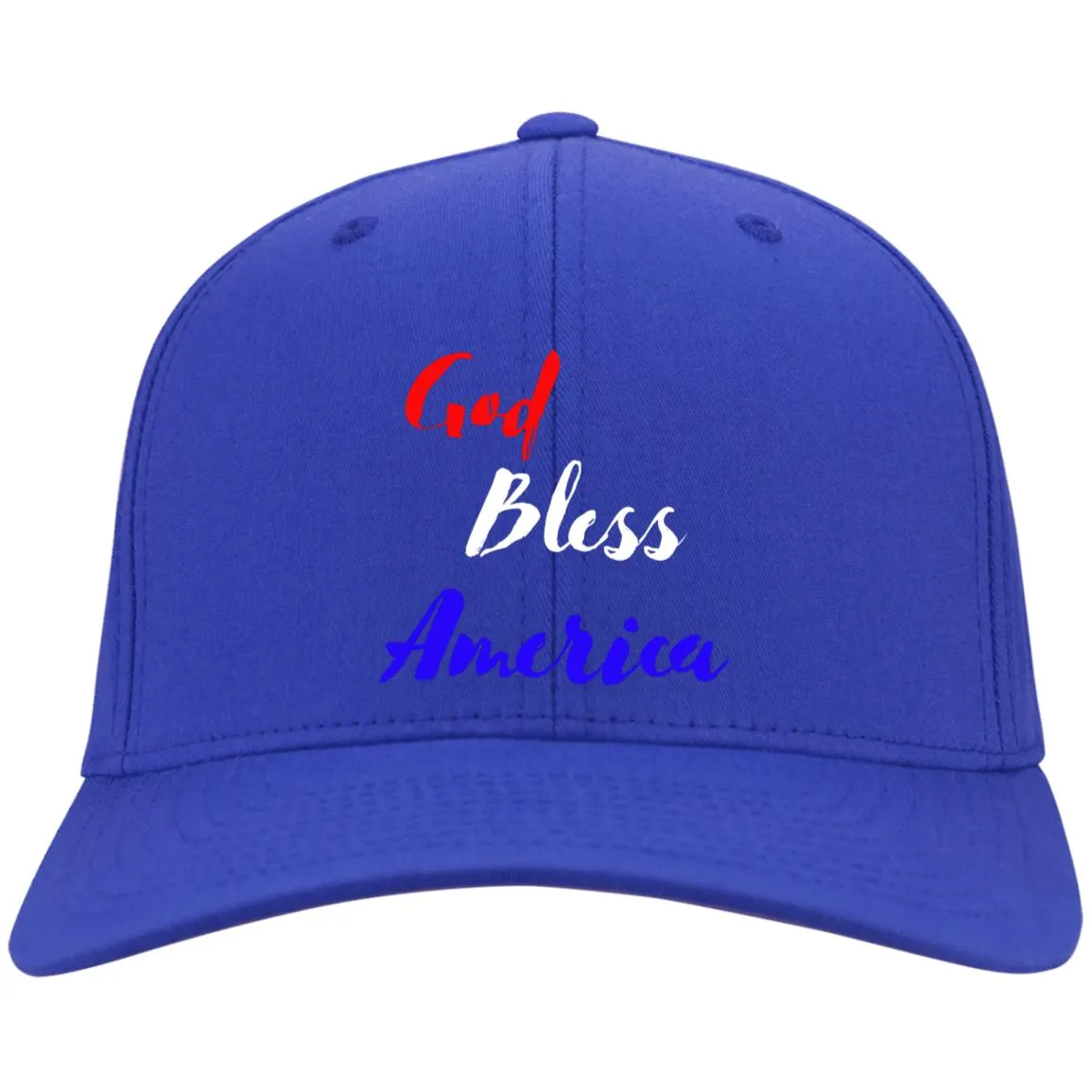 God bless America red white blue CP80 Embroidered Twill Cap