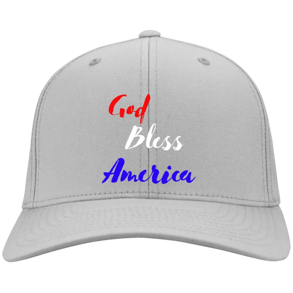 God bless America red white blue CP80 Embroidered Twill Cap