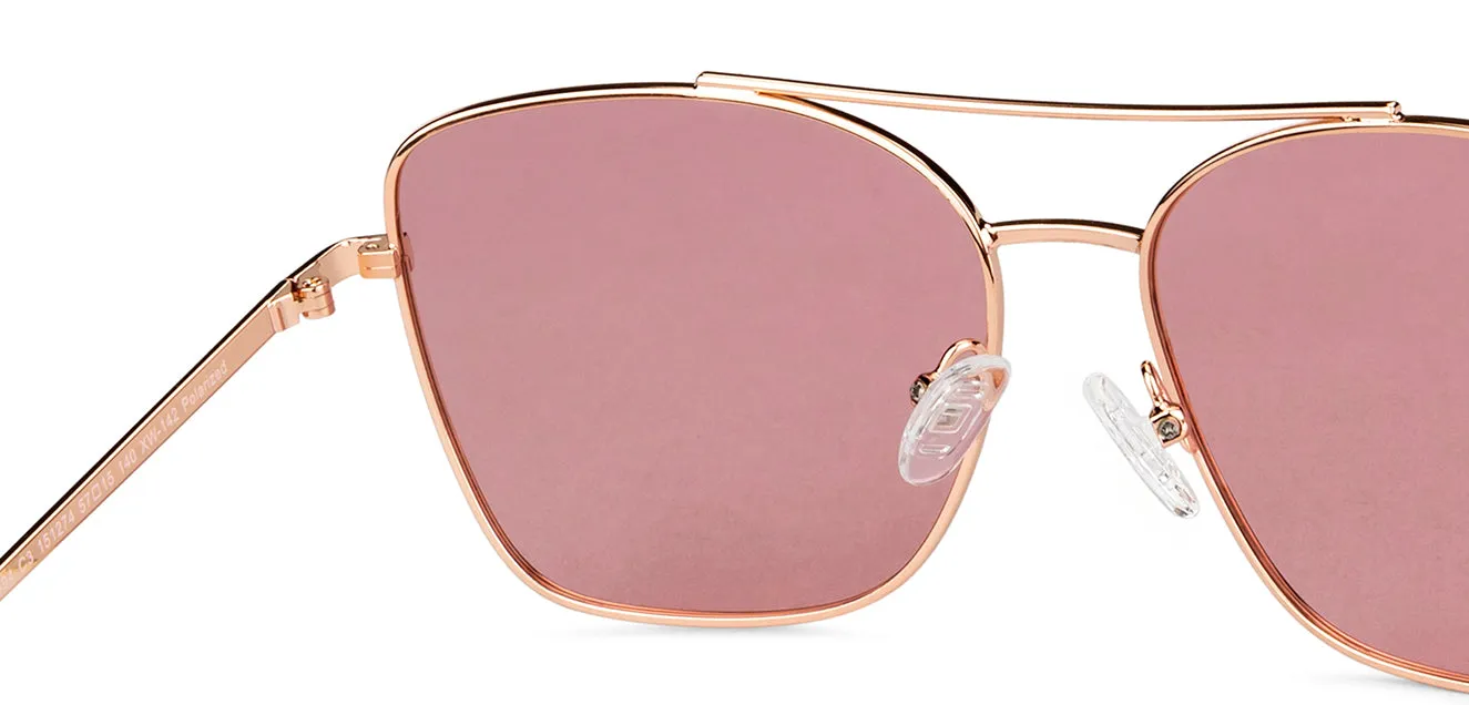 Gold Aviator Full Rim Women Sunglasses by Vincent Chase-151274