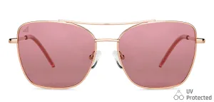 Gold Aviator Full Rim Women Sunglasses by Vincent Chase-151274