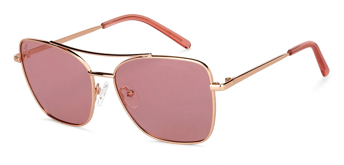 Gold Aviator Full Rim Women Sunglasses by Vincent Chase-151274