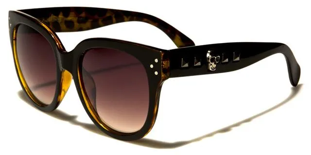 Gothic Skull Logo Emo Cat Eye Sunglasses for Women