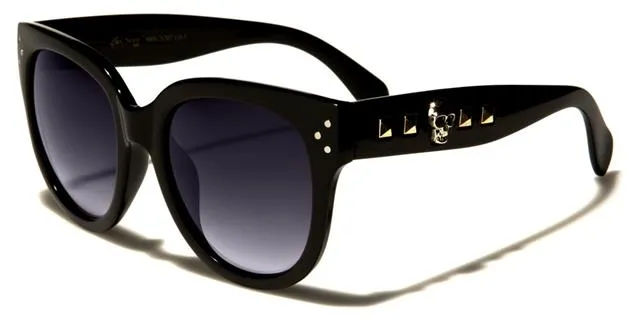 Gothic Skull Logo Emo Cat Eye Sunglasses for Women