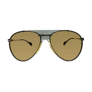 Gucci Aviator-Frame Metal Sunglasses GG0740S-003