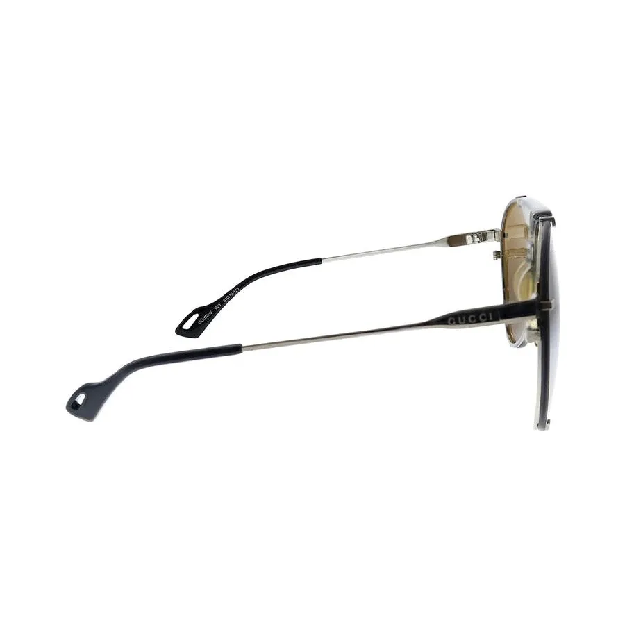 Gucci Aviator-Frame Metal Sunglasses GG0740S-003