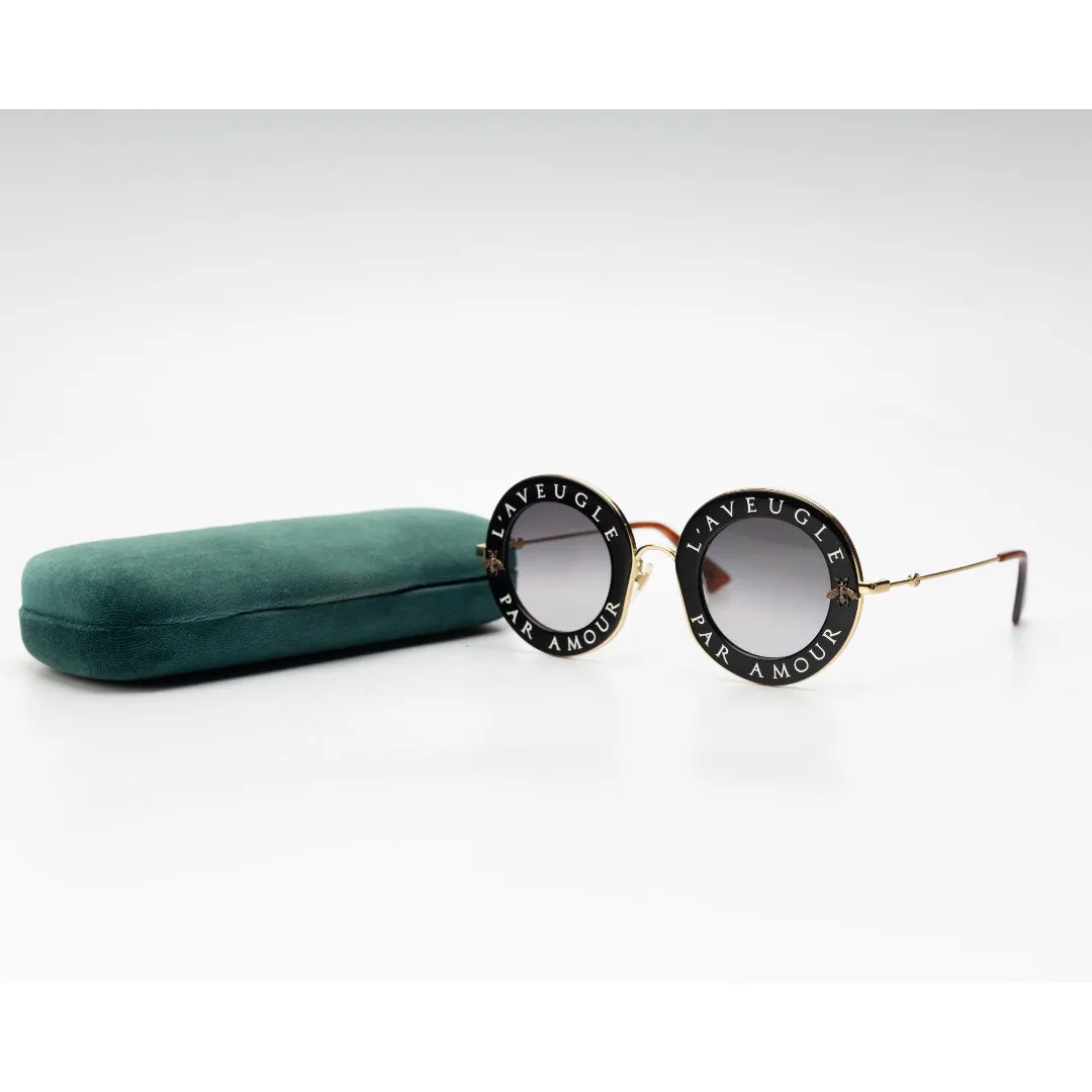 Gucci Bee Accent Round Sunglasses