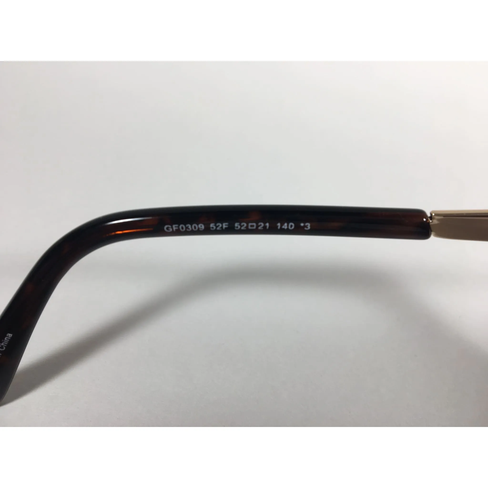 Guess Round Cat Eye Sunglasses Gold Dark Brown Tortoise Brown Gradient Lens GF0309 52F
