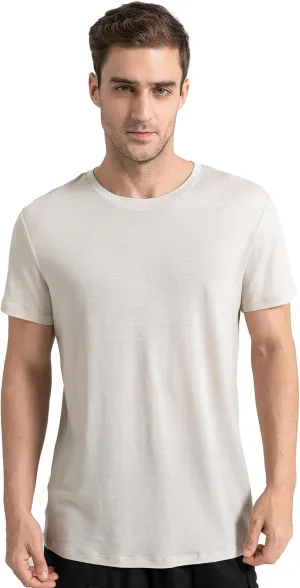 innotree Merino Wool T Shirts for Men - 100% Organic Odor Resistance Merino Wool Undershirt Hiking Travel Base Layer T-Shirt