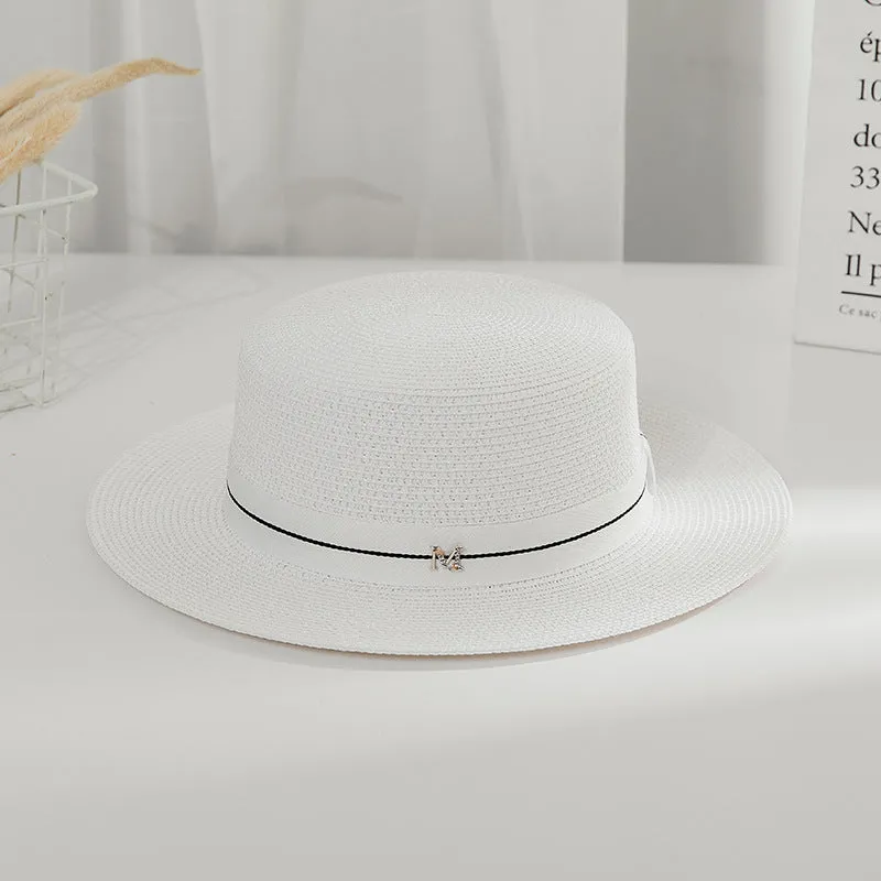 Italian Fedora Hats Summer and Autumn British Style Ladies Seaside Beach Vacation